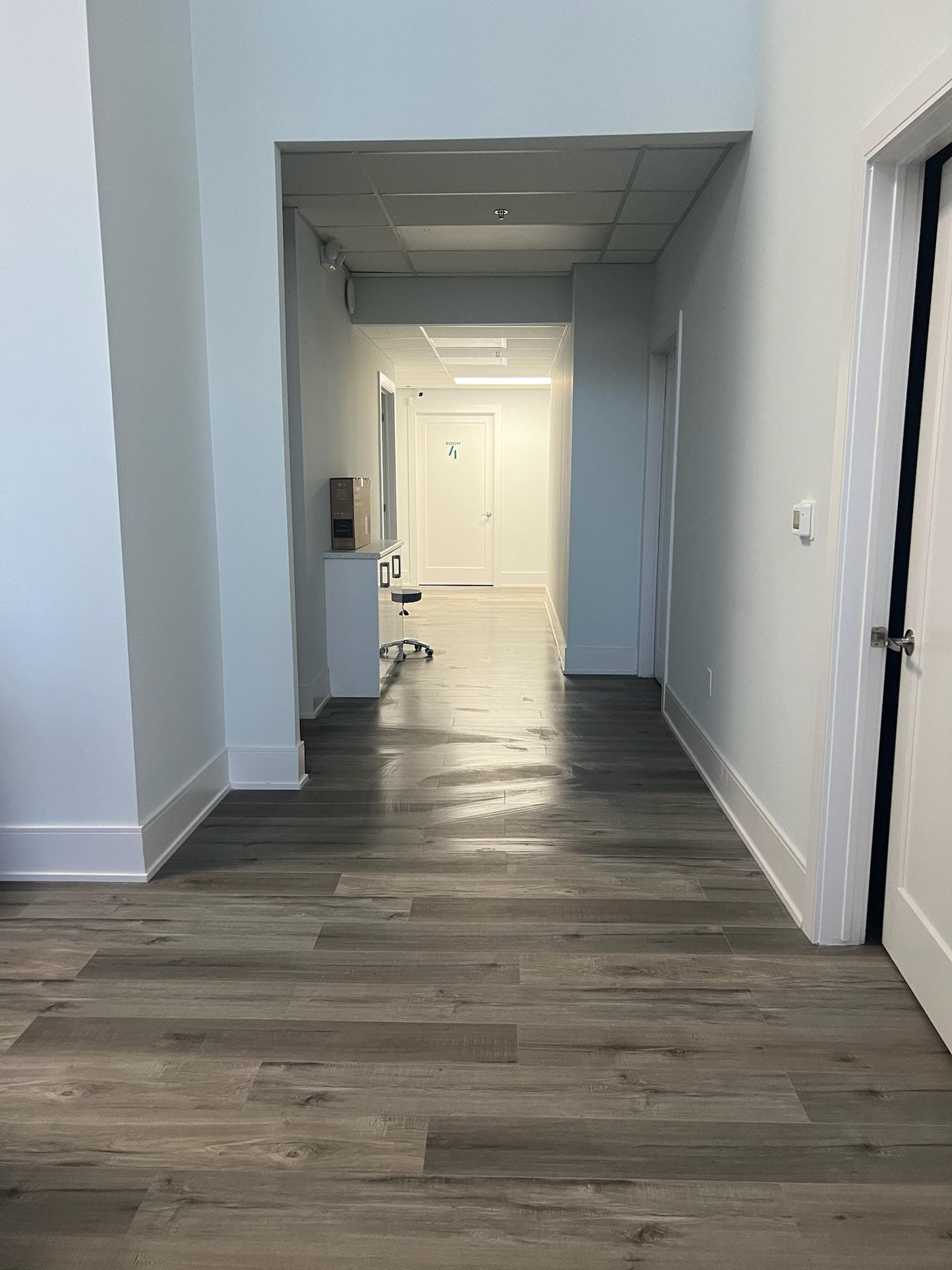 Medical Hallway — Polished Floors